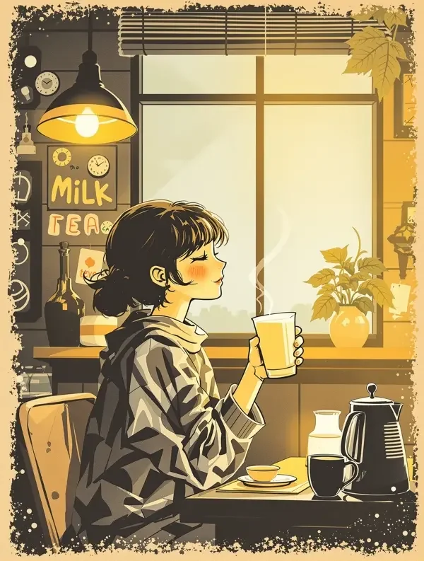 包子漫画-奶茶店的告白-漫画封面